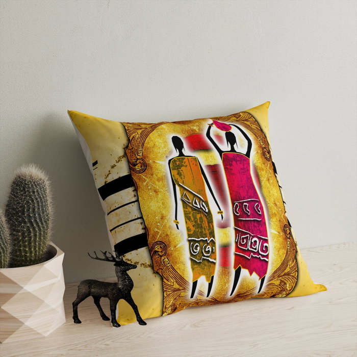 Aberto Design Cojín Multicolor 43 x 43 cm